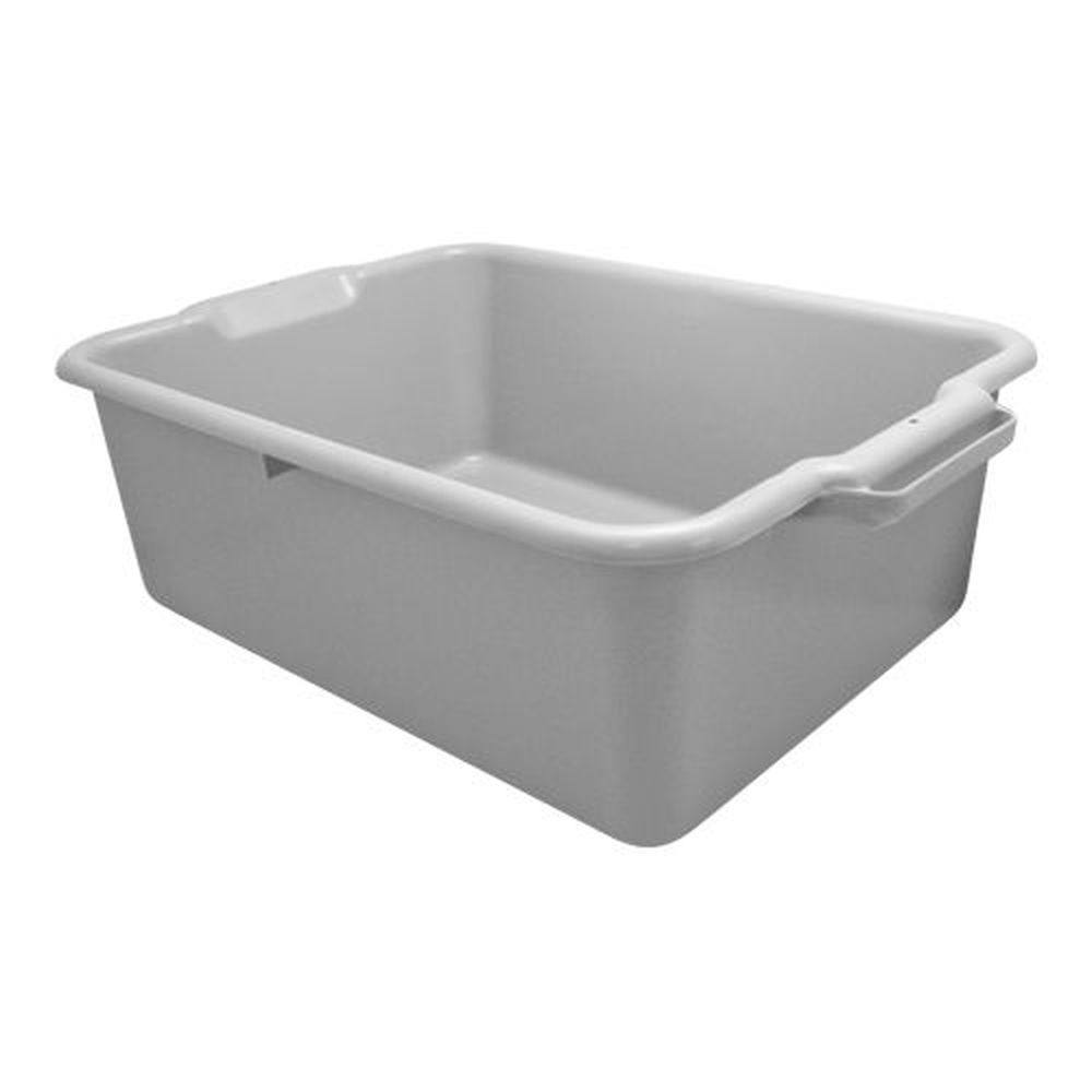 Vollrath 52661 Gray Signature Heavy-Duty Plastic Single Compartment Bus Box, 20 x 15 x 7 inch