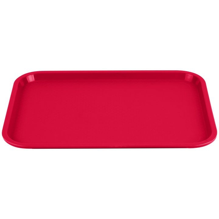 Vollrath Polypropylene Red Fast Food Tray, 12 x 16 inch -- 24 per case.