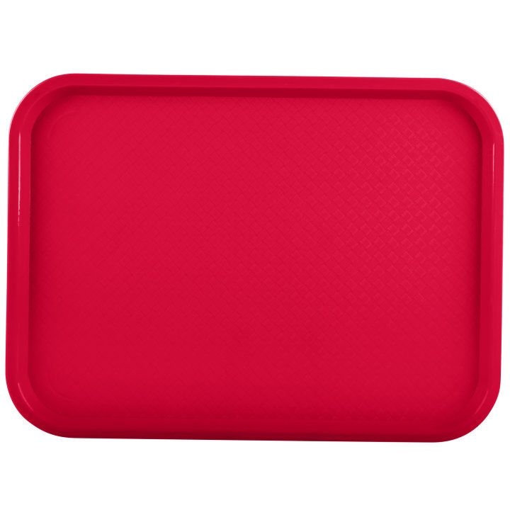 Vollrath Polypropylene Red Fast Food Tray, 14 x 18 inch -- 12 per case.