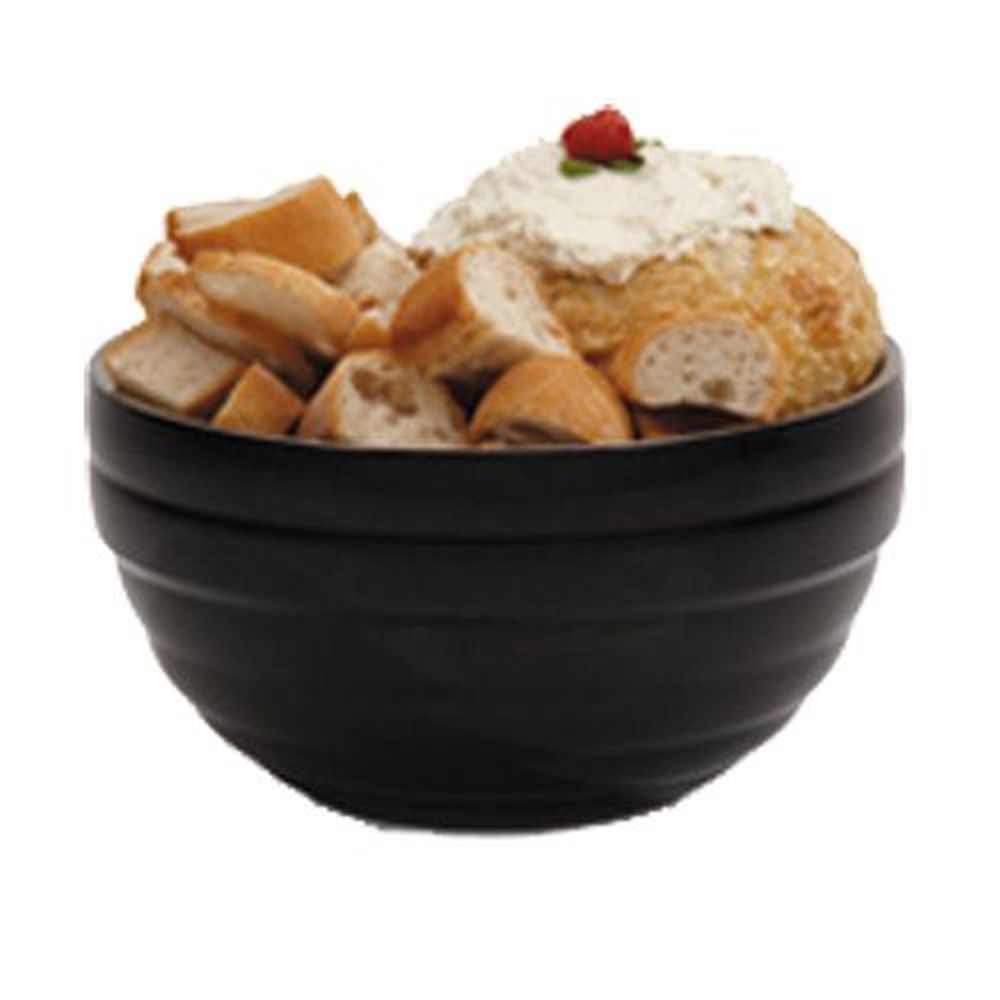 Vollrath 4659060 Stainless Steel Round Black Double-Wall Insulated Serving Bowl, 1.7 Quart Capacity
