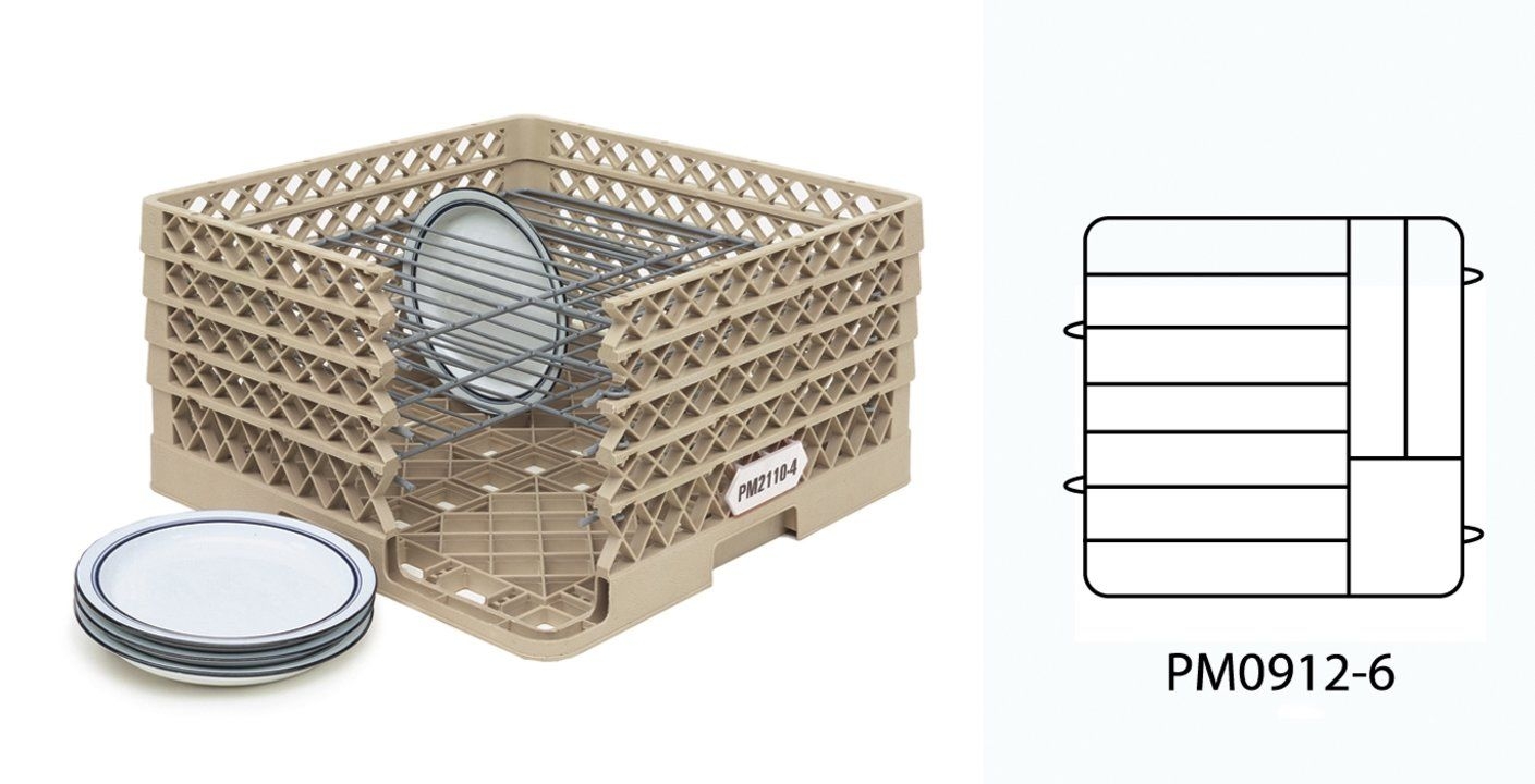 Vollrath Beige Plate Crate Warewashing System