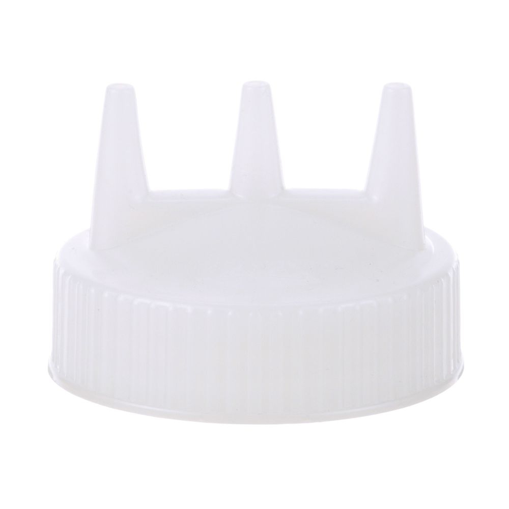 Vollrath 3300-13 Traex Wide Mouth Clear Squeeze Dispenser Tri Tip Replacement Cap -- 12 per case