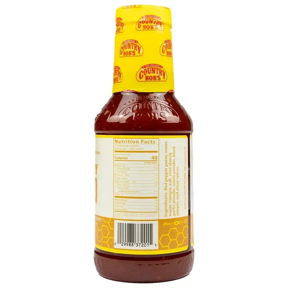 Country Bobs Hot Honey Buffalo Wing Sauce, 18 Ounce -- 6 per case