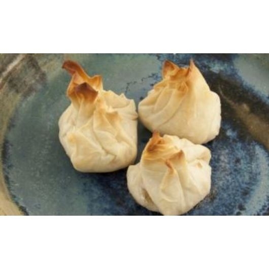 Simply Cuisine Poached Pear and Brie Fillo Purse -- 100 per case.