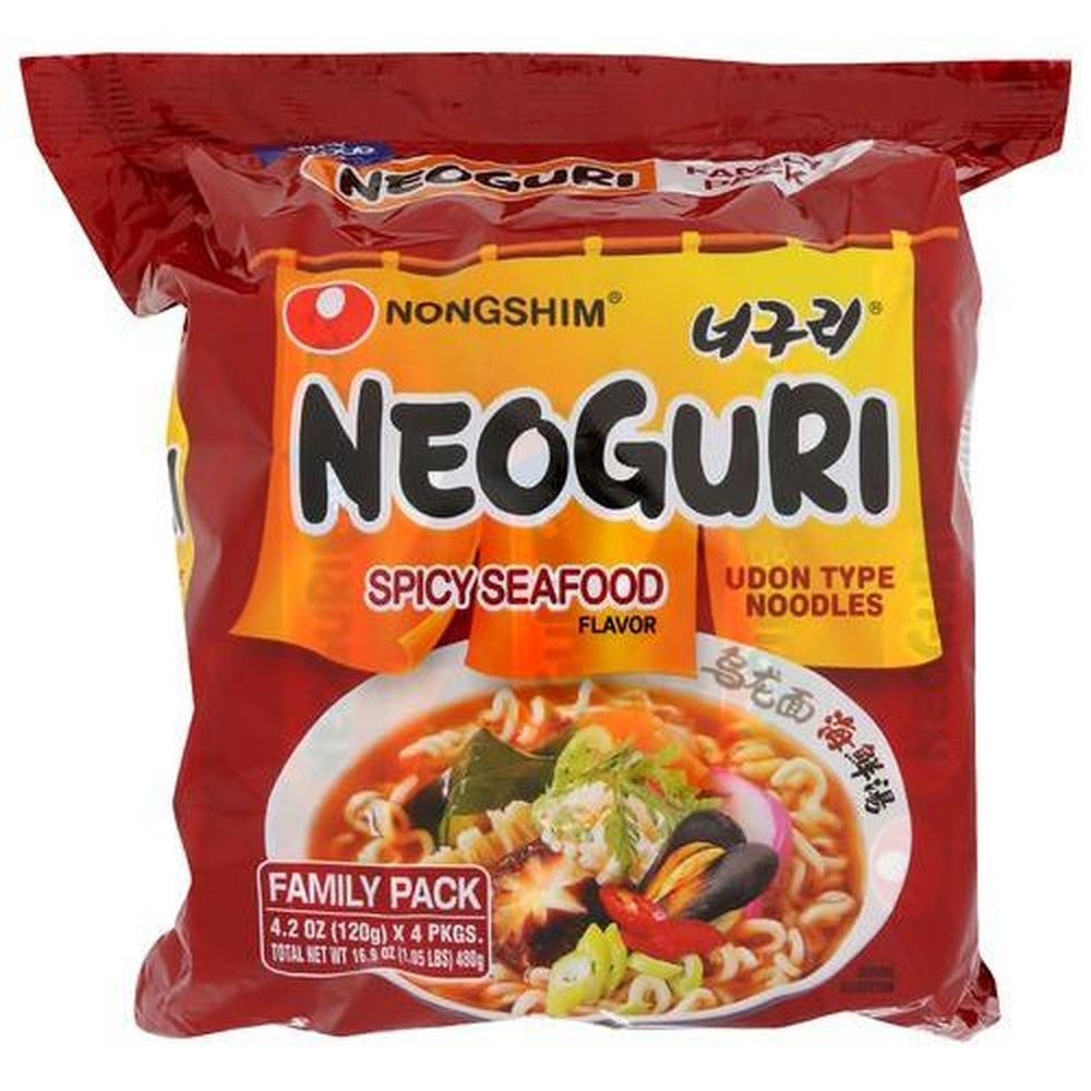 Nong Shim Neoguri Spicy Seafood Noodle, 16.9 Ounce -- 4 per case