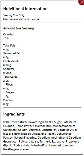 Herb Ox Sodium Free Granulated Chicken Bouillon, 3.3 Ounce -- 12 per case