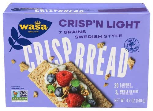Wasa Crisp'n Light 7 Grain Crispbreads, 4.9 Ounce -- 10 per case.