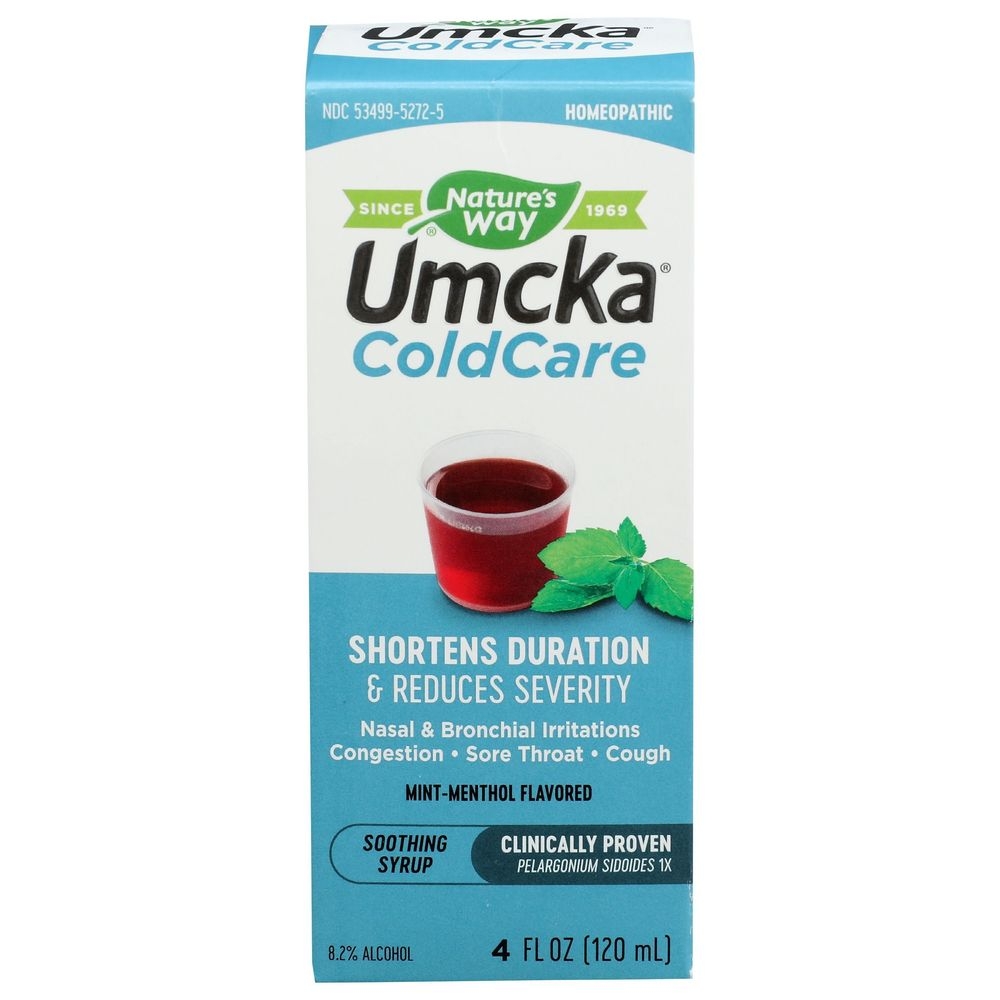 Natures Way Umcka Mint-Menthol ColdCare Syrup, 4 Ounce -- 6 per case
