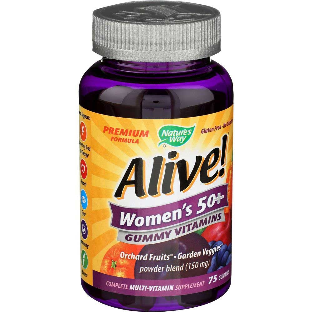 Natures Way Alive Womens 50 Plus Multi Vitamin Gummy - 75 count per pack