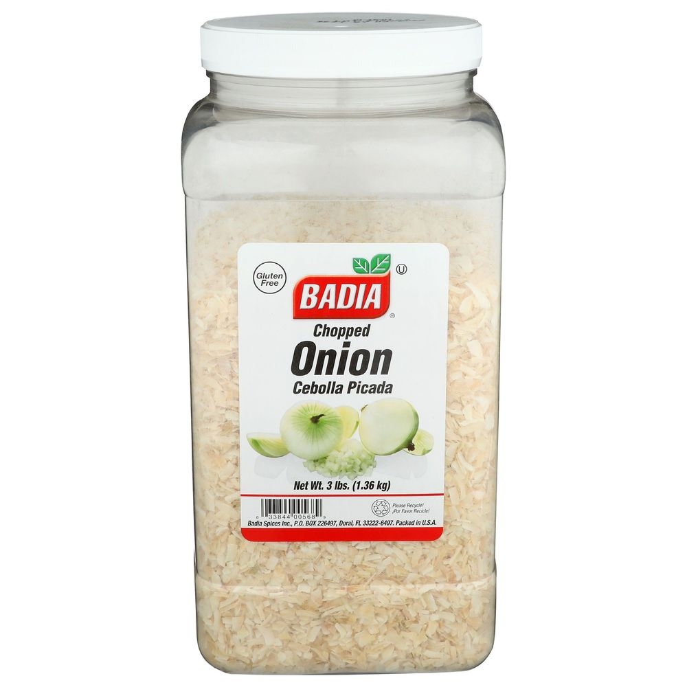Badia Chopped Onion Flakes, 3 Liter -- 4 per case
