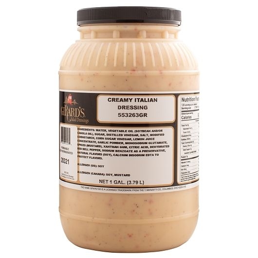 Girards Dressing Creamy Italian Dressing, 1 Gallon -- 2 per case.