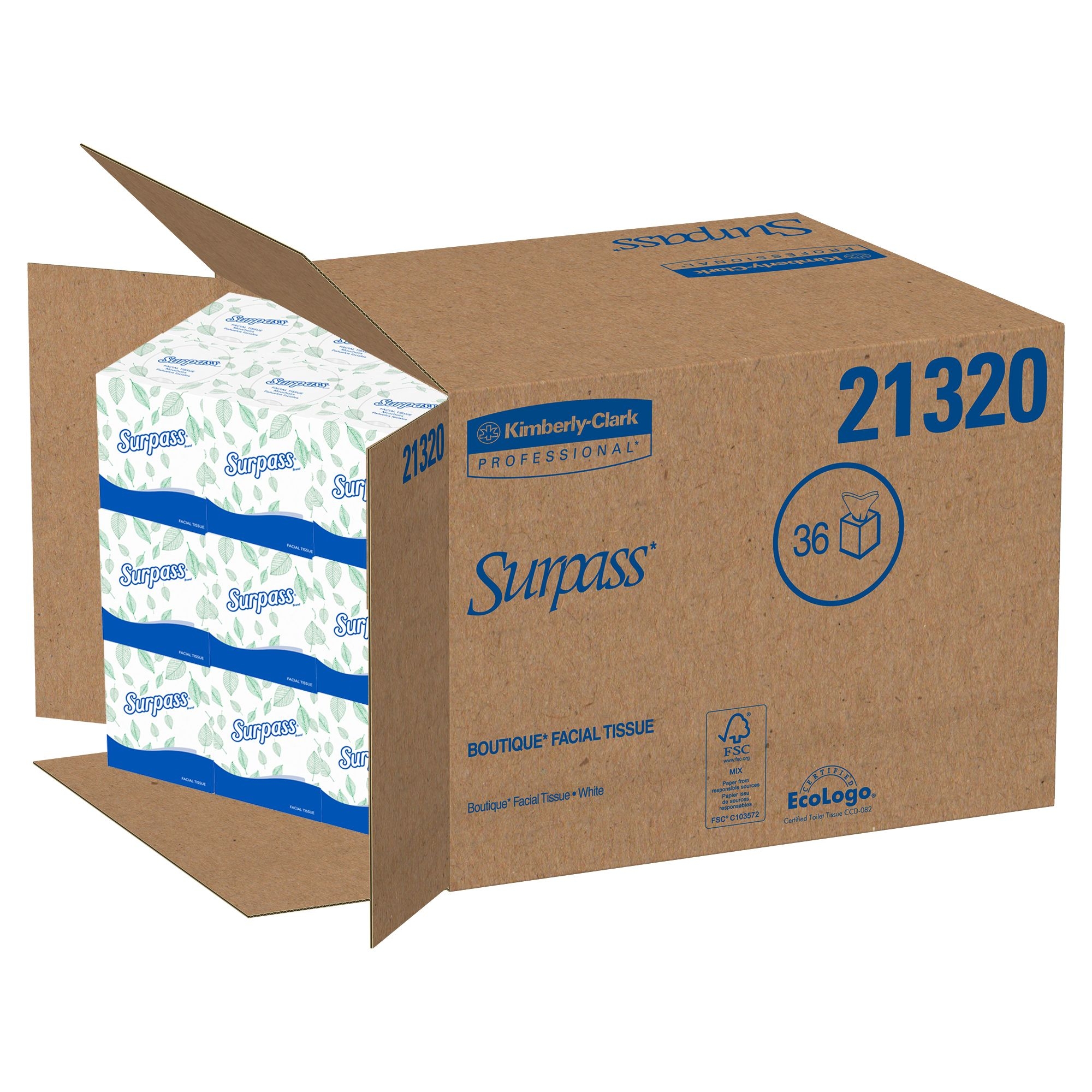 Surpass White Cube Box Facial Tissue -- 3960 per case