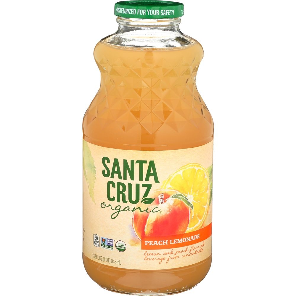 Santa Cruz Organic Peach Lemonade Juice, 32 Fluid Ounce -- 12 per case