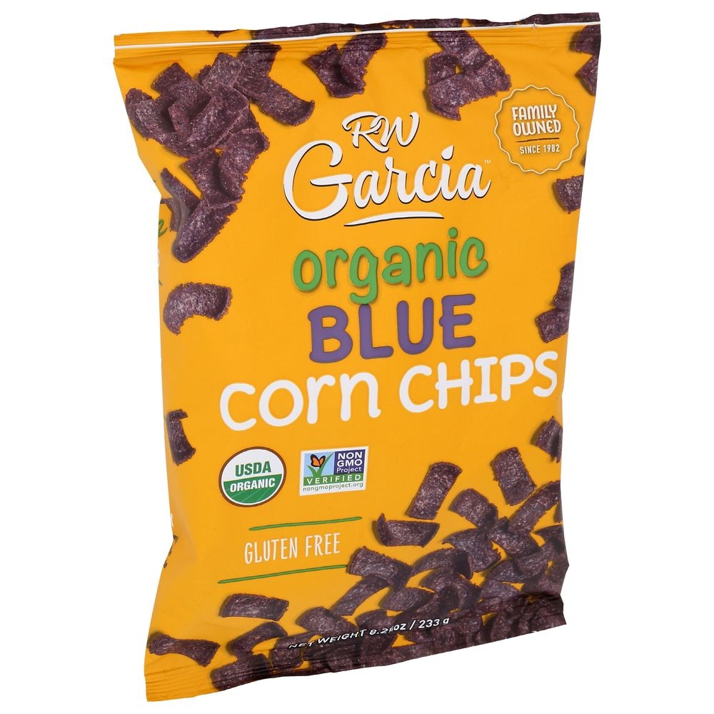 RW Garcia Organic Blue Corn Chips, 8.25 Ounce -- 12 per case