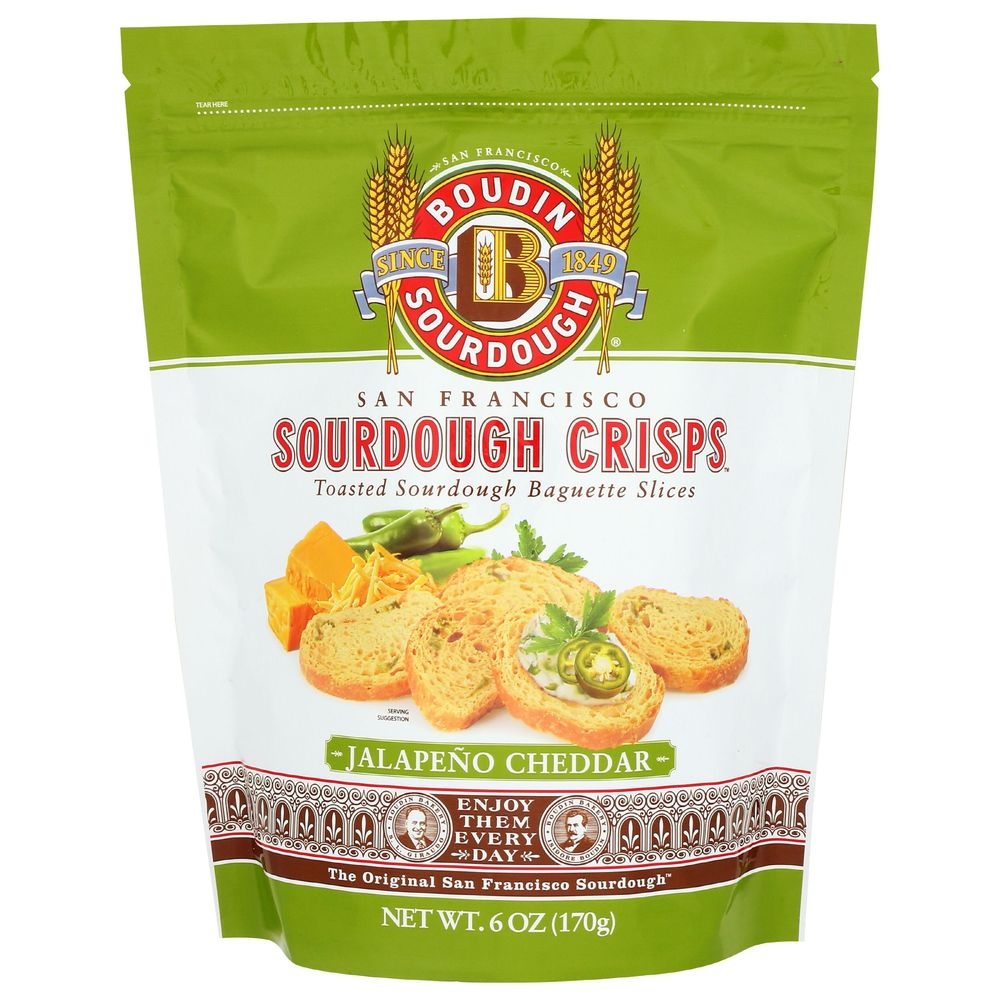 Boudin Sourdough Jalapeno Cheddar Crisps, 6 Ounce -- 11 per case