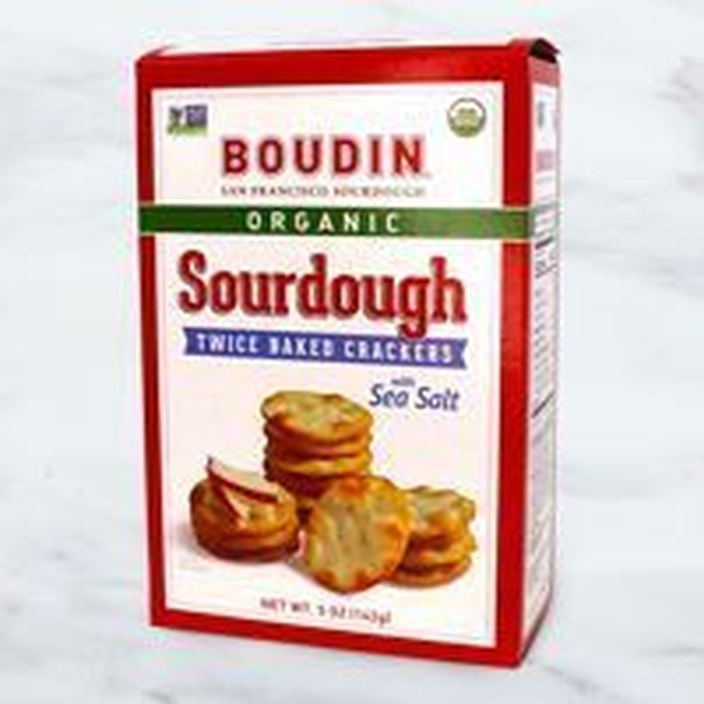Boudin Sourdough Organic Sea Salt Twice Baked Cracker, 5 Ounce -- 12 per case