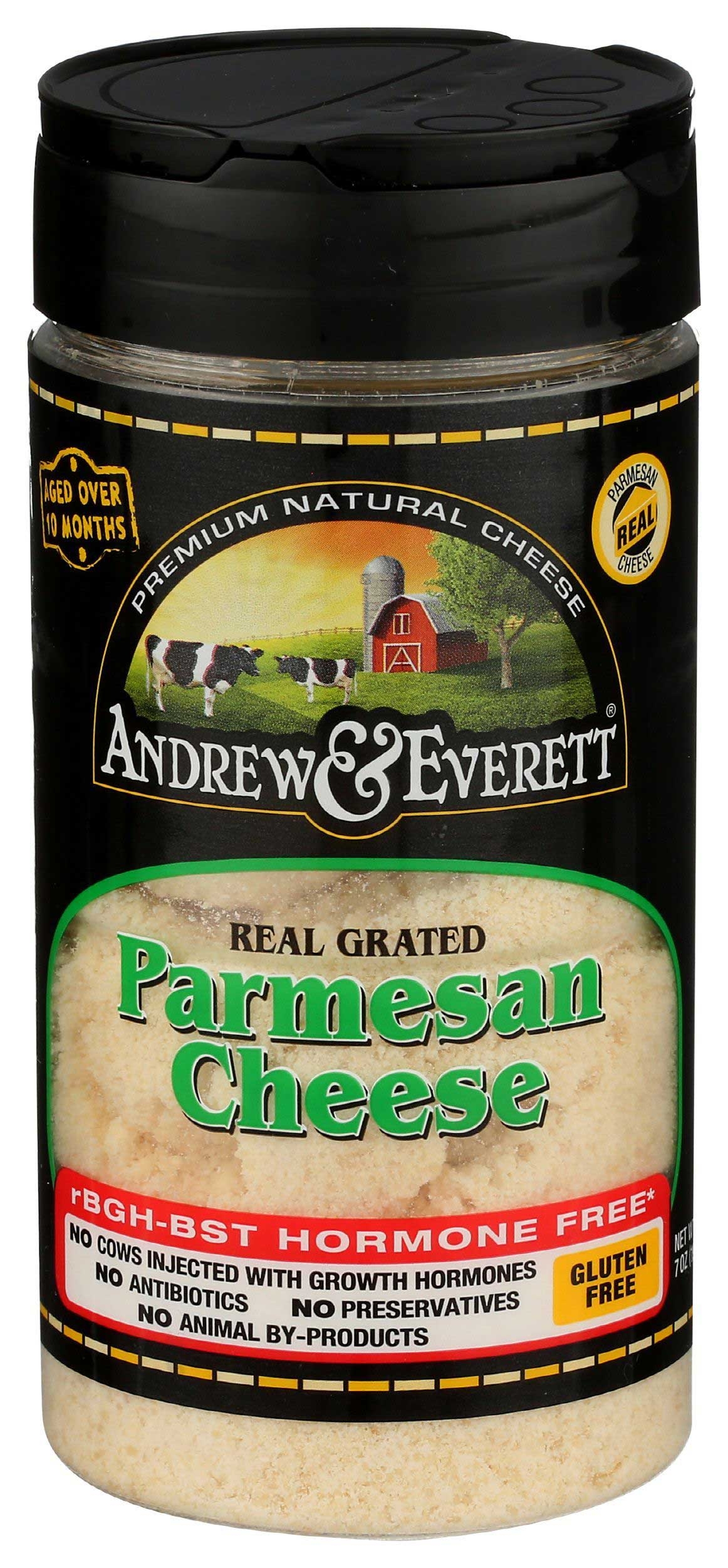Andrew and Everett Grated Parmesan Cheese, 7 Ounce -- 6 per case