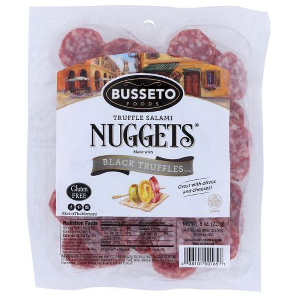 Busseto Black Truffles Salami Nuggets, 8 Ounce -- 12 per case