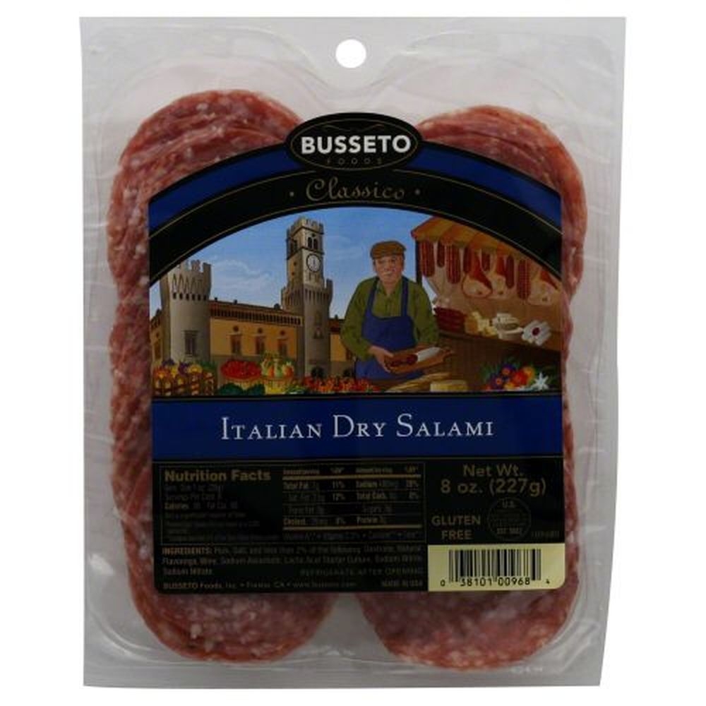 Busseto Sliced Italian Dry Salami, 8 Ounce -- 12 per case