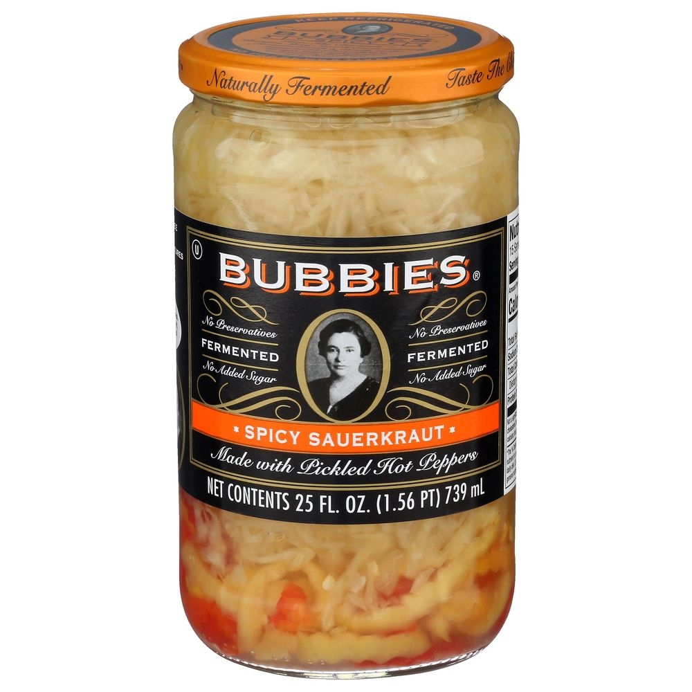 Bubbies Spicy Sauerkraut, 25 Fluid Ounce -- 6 per case