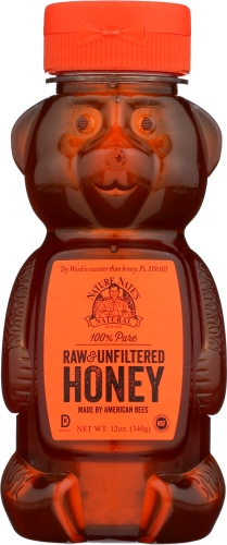 Nature Nate's 100 Percent Pure Raw and Unfiltered Honey, 12 Ounce Bottle -- 6 per case
