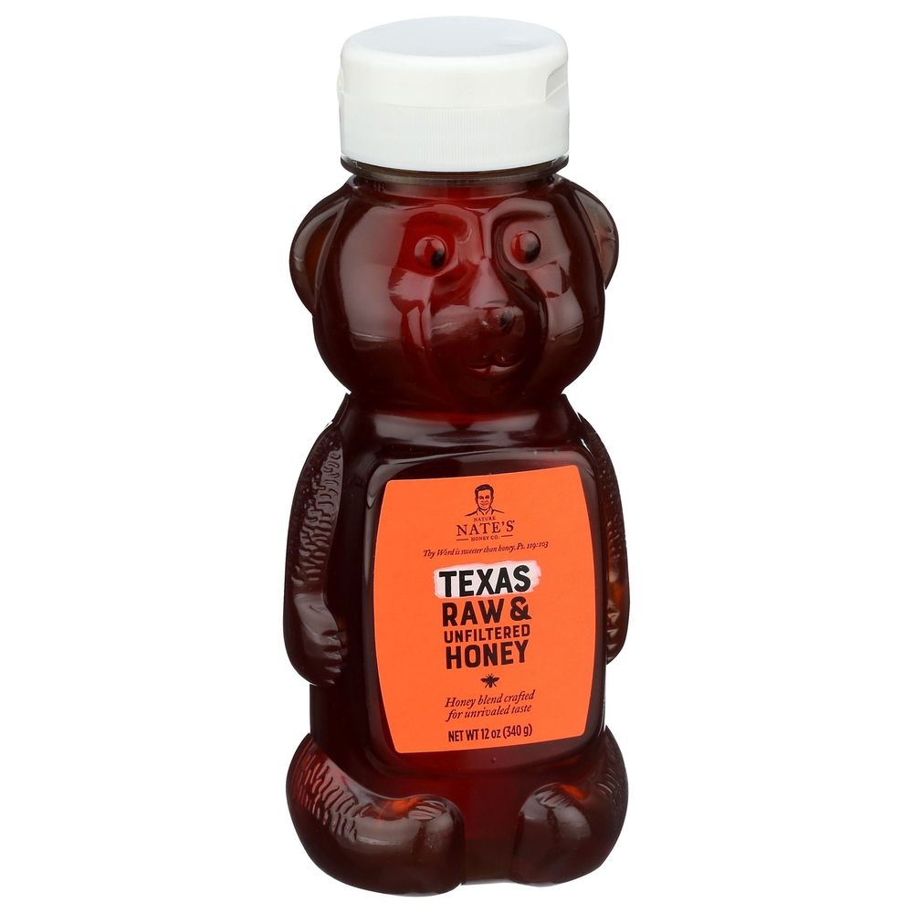 Nature Nates Texas Raw and Unfiltered Honey, 12 Ounce -- 6 per case