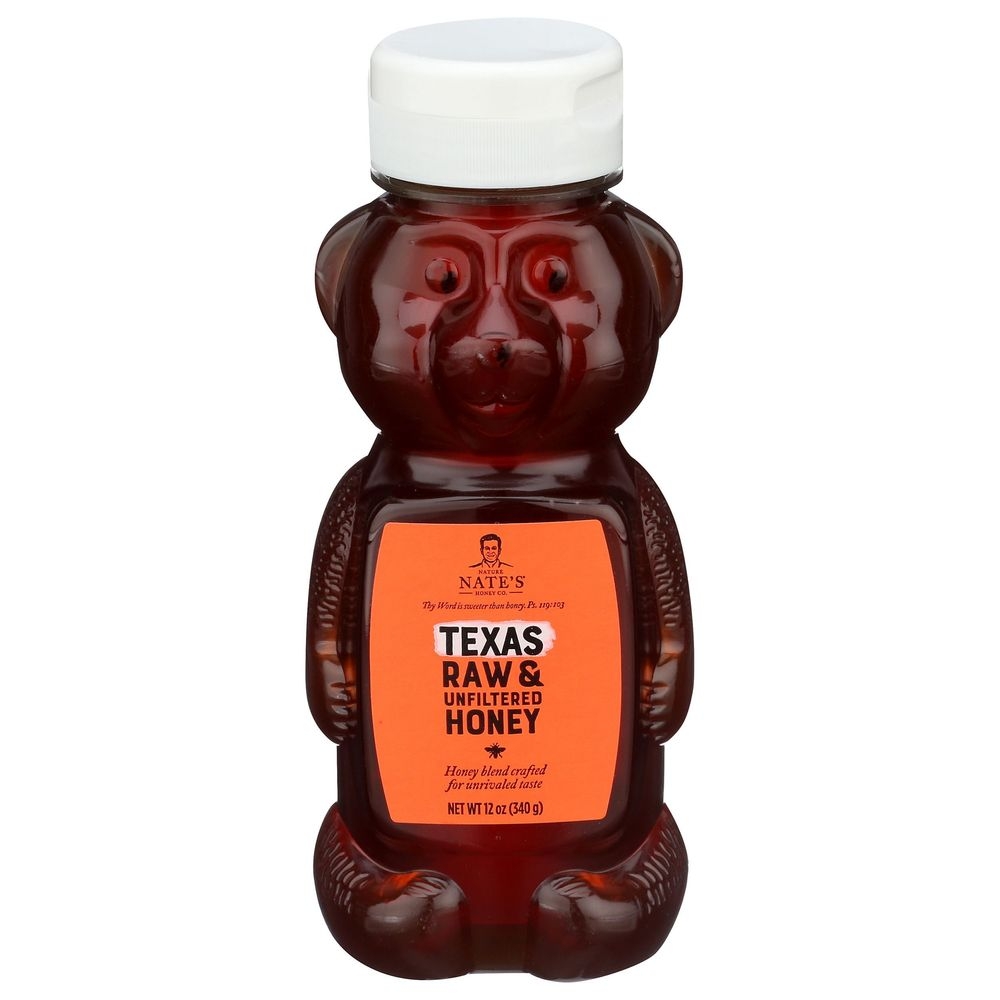 Nature Nates Texas Raw and Unfiltered Honey, 12 Ounce -- 6 per case
