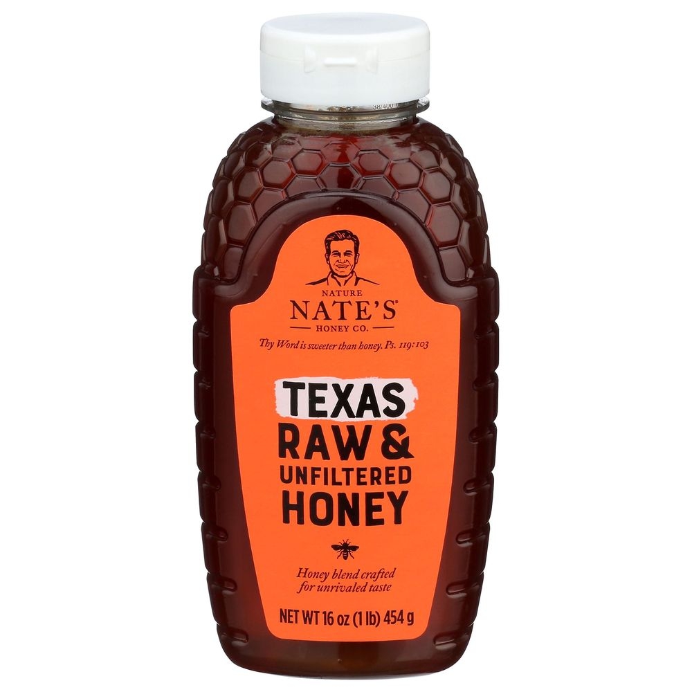 Nature Nates Texas Raw and Unfiltered Honey, 16 Ounce -- 6 per case