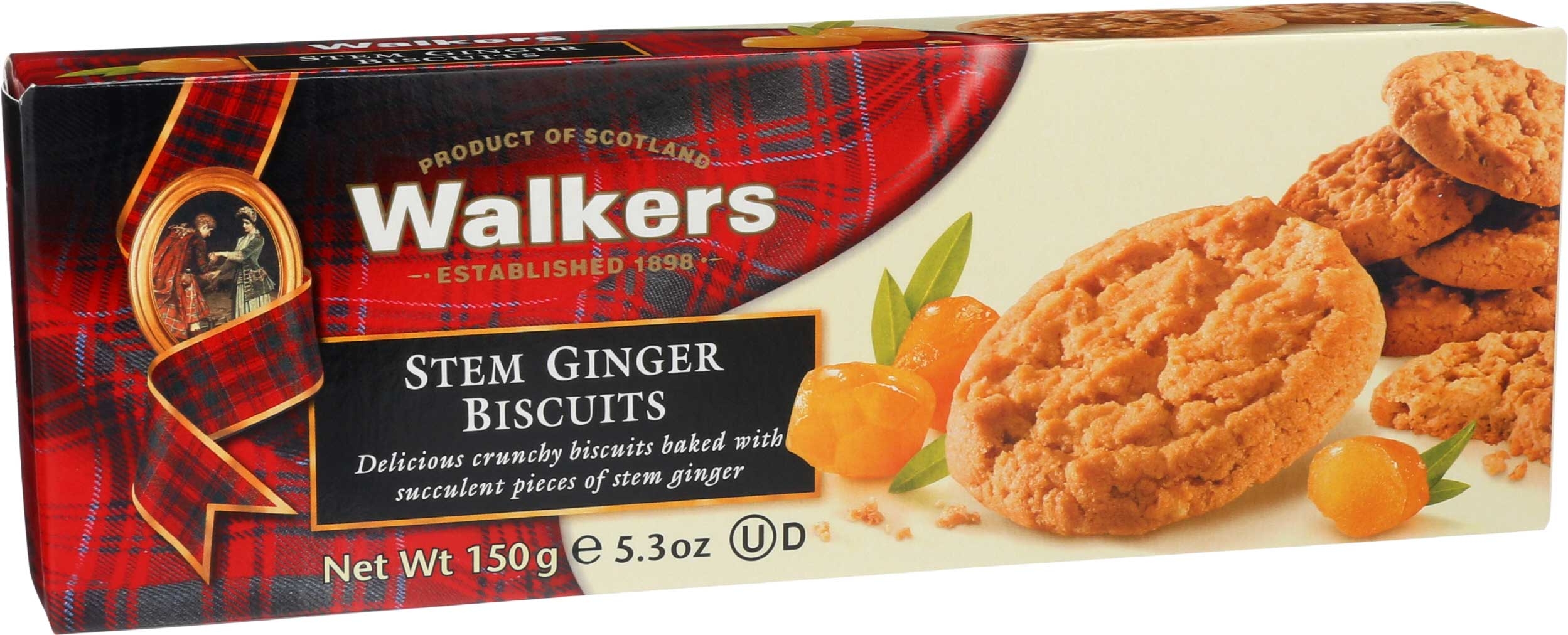 Walkers Stem Ginger Biscuits, 150 Gram -- 12 per case