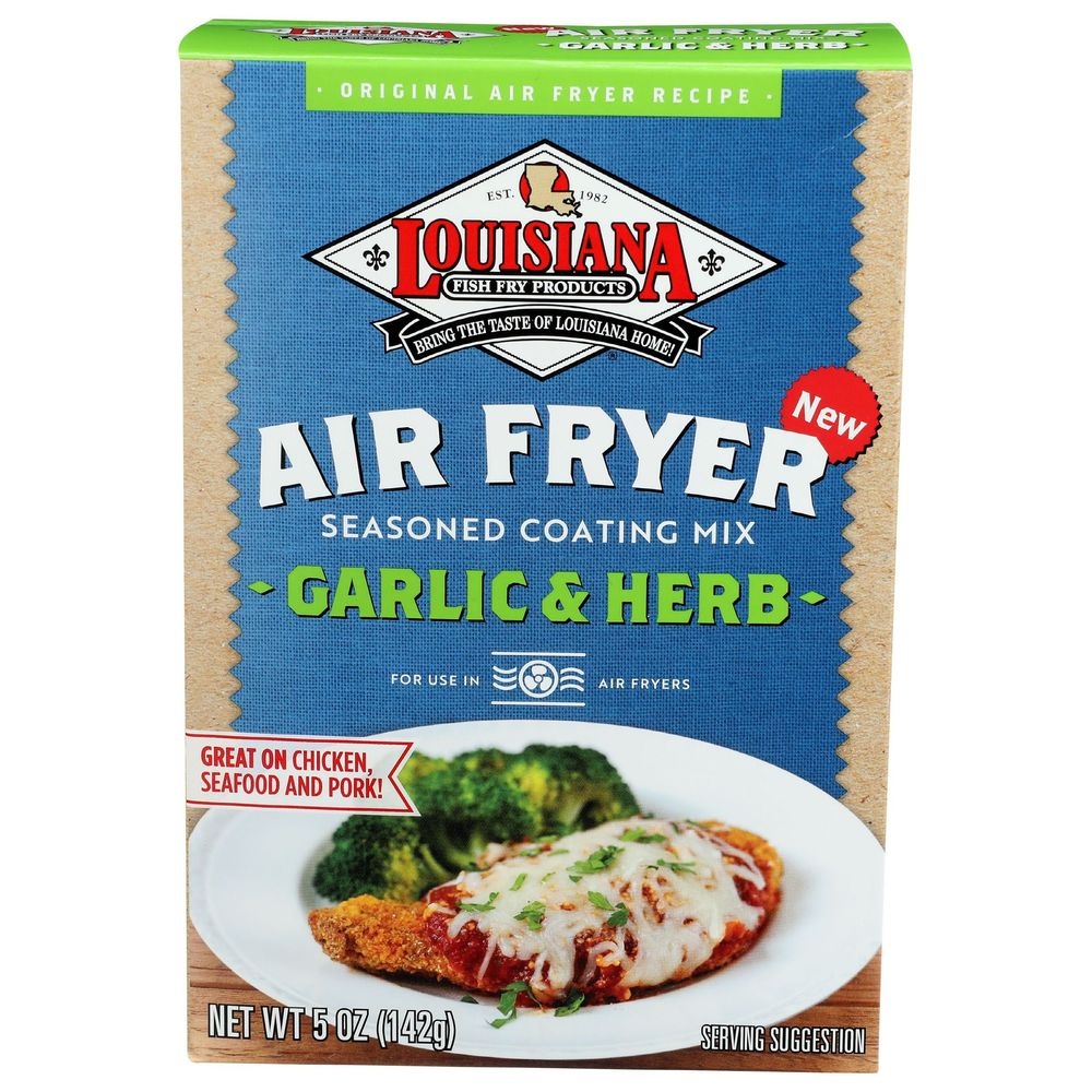 Louisiana Fish Fry Air Fryer Garlic and Herb Seasoned Coating Mix, 5 Ounce -- 6 per case