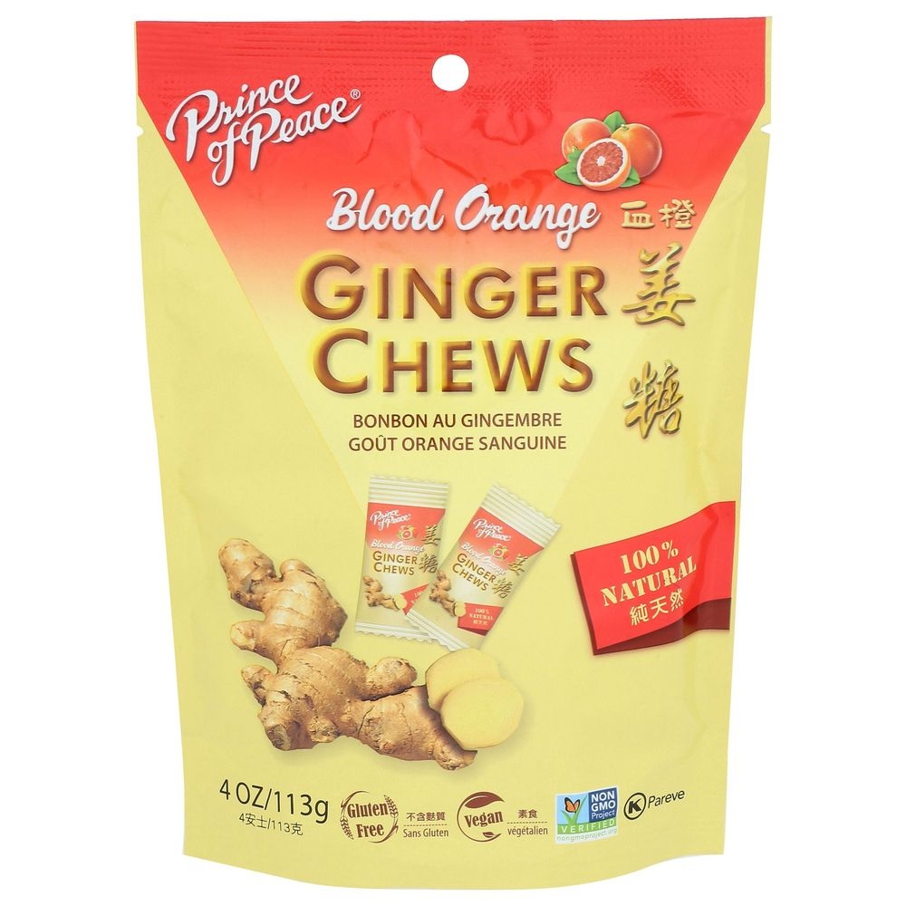 Prince Of Peace Blood Orange Ginger Chews, 4 Ounce