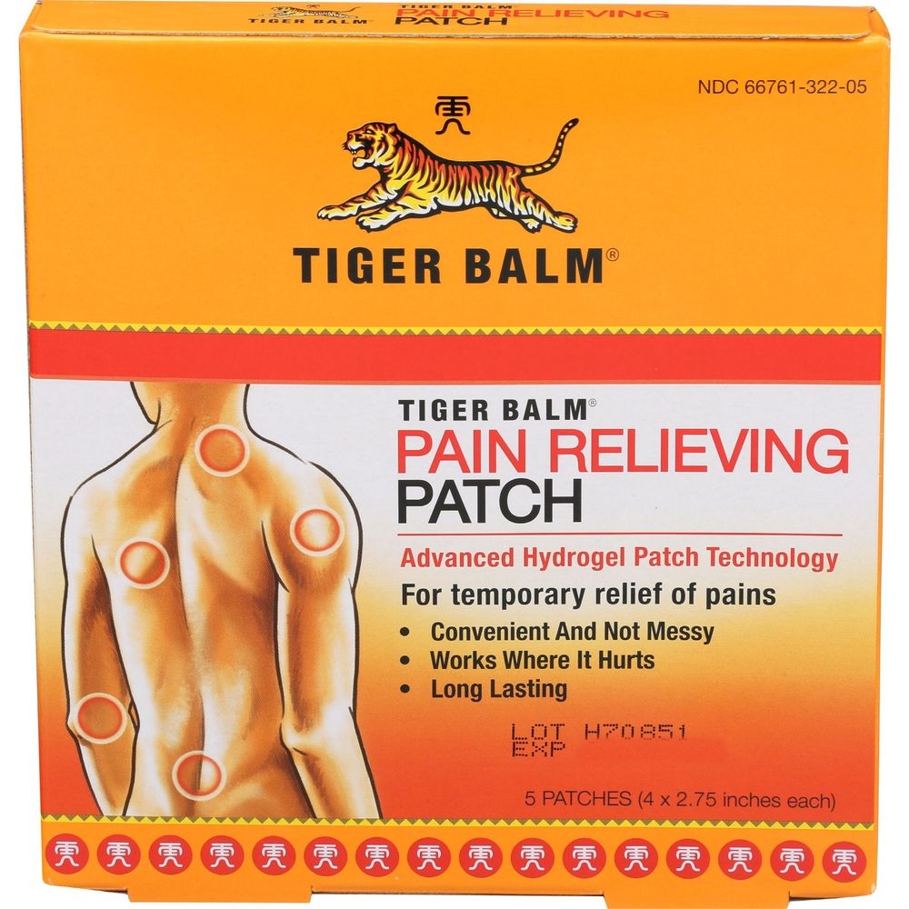 Tiger Balm Pain Relieving Patch, 5 count