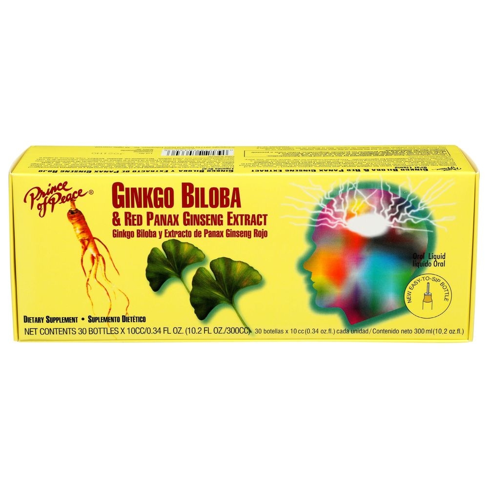 Prince of Peace Ginkgo Biloba and Red Panax Ginseng Extract, 30 count