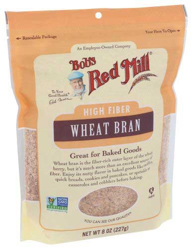 Bobs Red Mill High Fiber Wheat Bran, 8 Ounce -- 4 per case