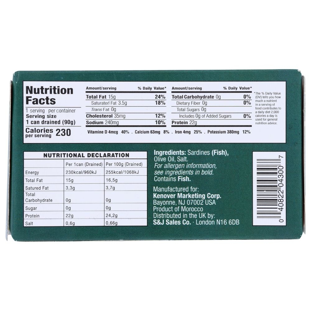 Sea Castle Skinless and Boneless Sardines in Pure Olive Oil, 4.4 Ounce -- 12 per case