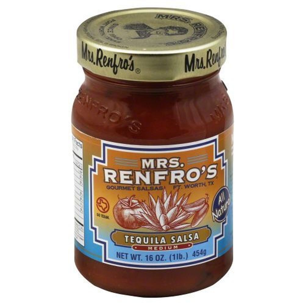Mrs Renfros Medium Tequila Salsa, 16 Ounce -- 6 per case