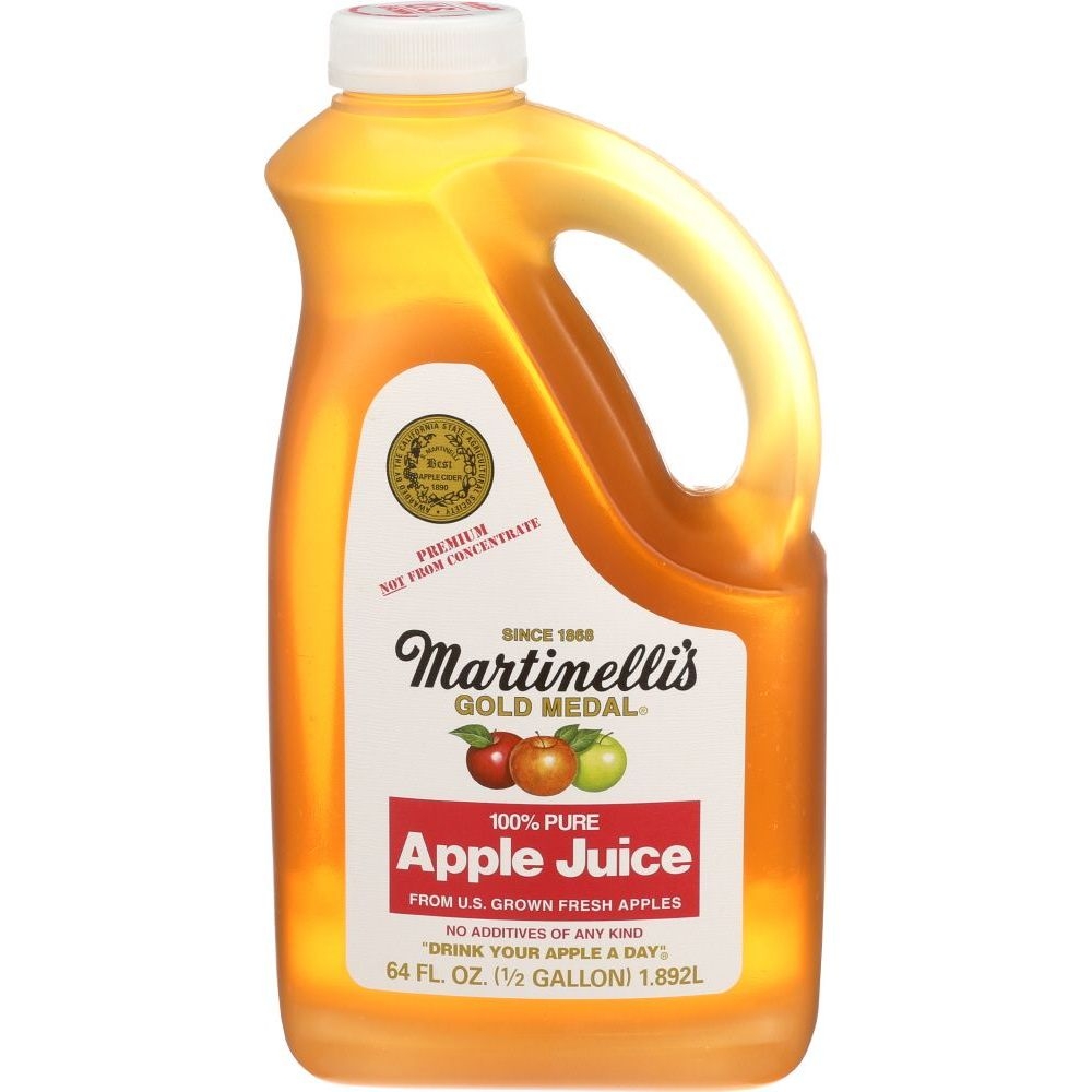 Martinellis Gold Medal 100 Percent Pure Apple Juice, 64 Fluid Ounce -- 6 per case
