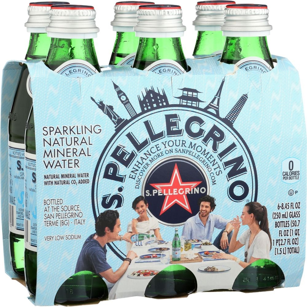 San Pellegrino Sparkling Natural Mineral Water, 50.7 Fluid Ounce -- 4 per case