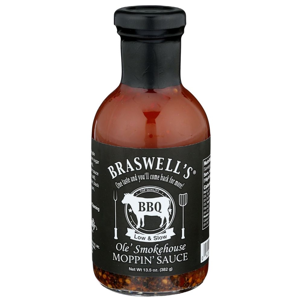 Braswells Ole Smokehouse Moppin Barbecue Sauce, 13.5 Ounce -- 6 per case