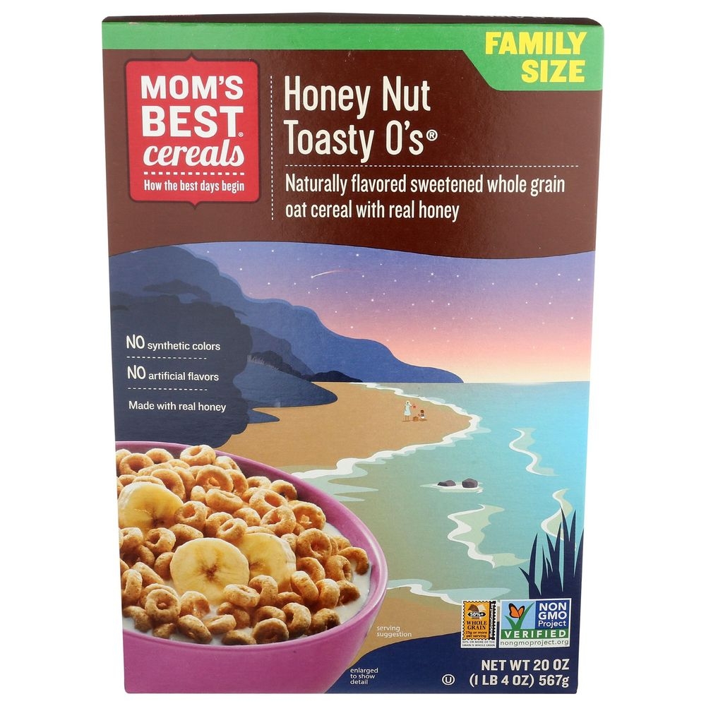 Moms Best Cereals Honey Nut Toasty Os Cereal, 20 Ounce -- 10 per case