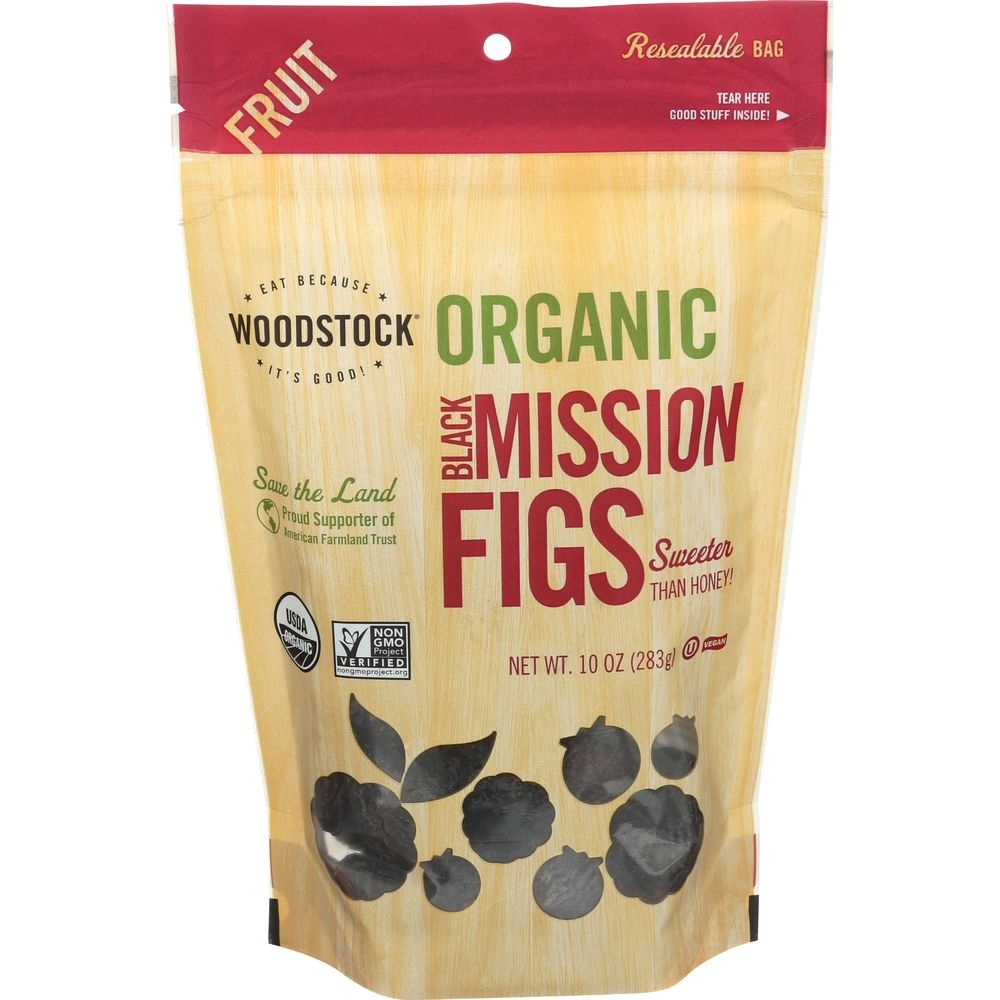 Woodstock Organic Unsweetened Black Mission Figs, 10 Ounce -- 8 per case