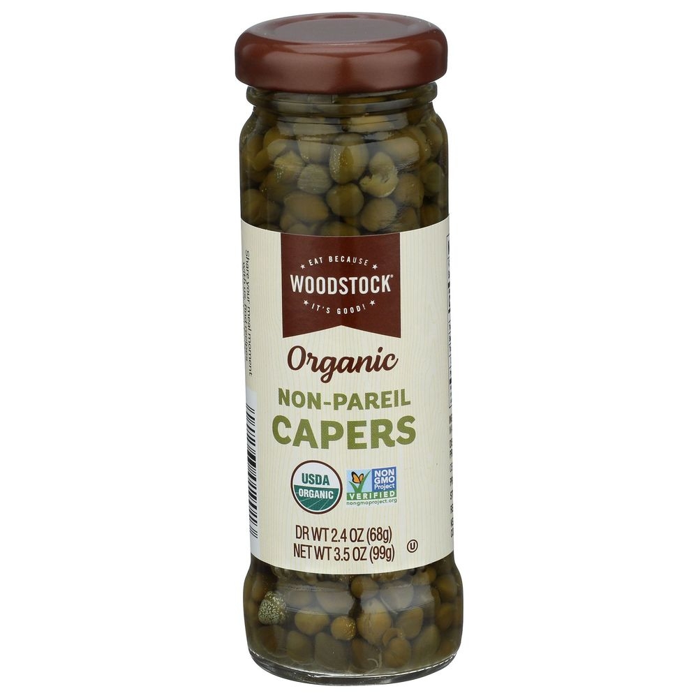 Woodstock Organic Non Pareil Capers, 3.5 Ounce -- 12 per case