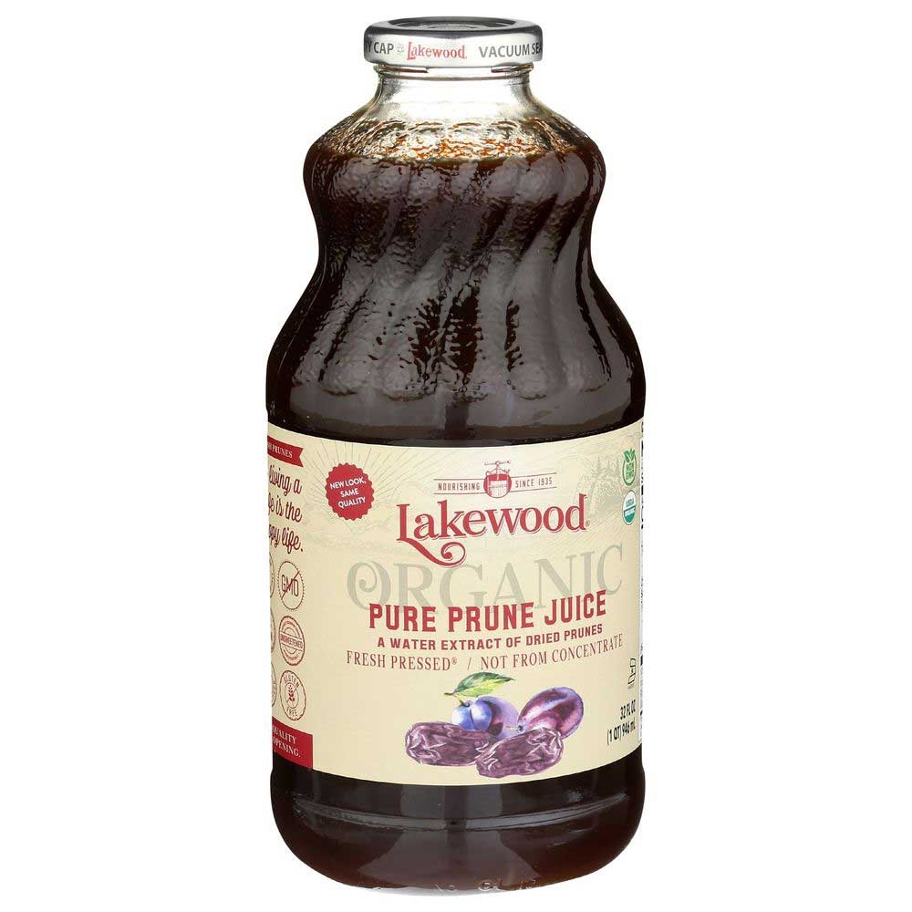 Lakewood Organic Pure Prune Juice, 32 Fluid Ounce -- 6 per case