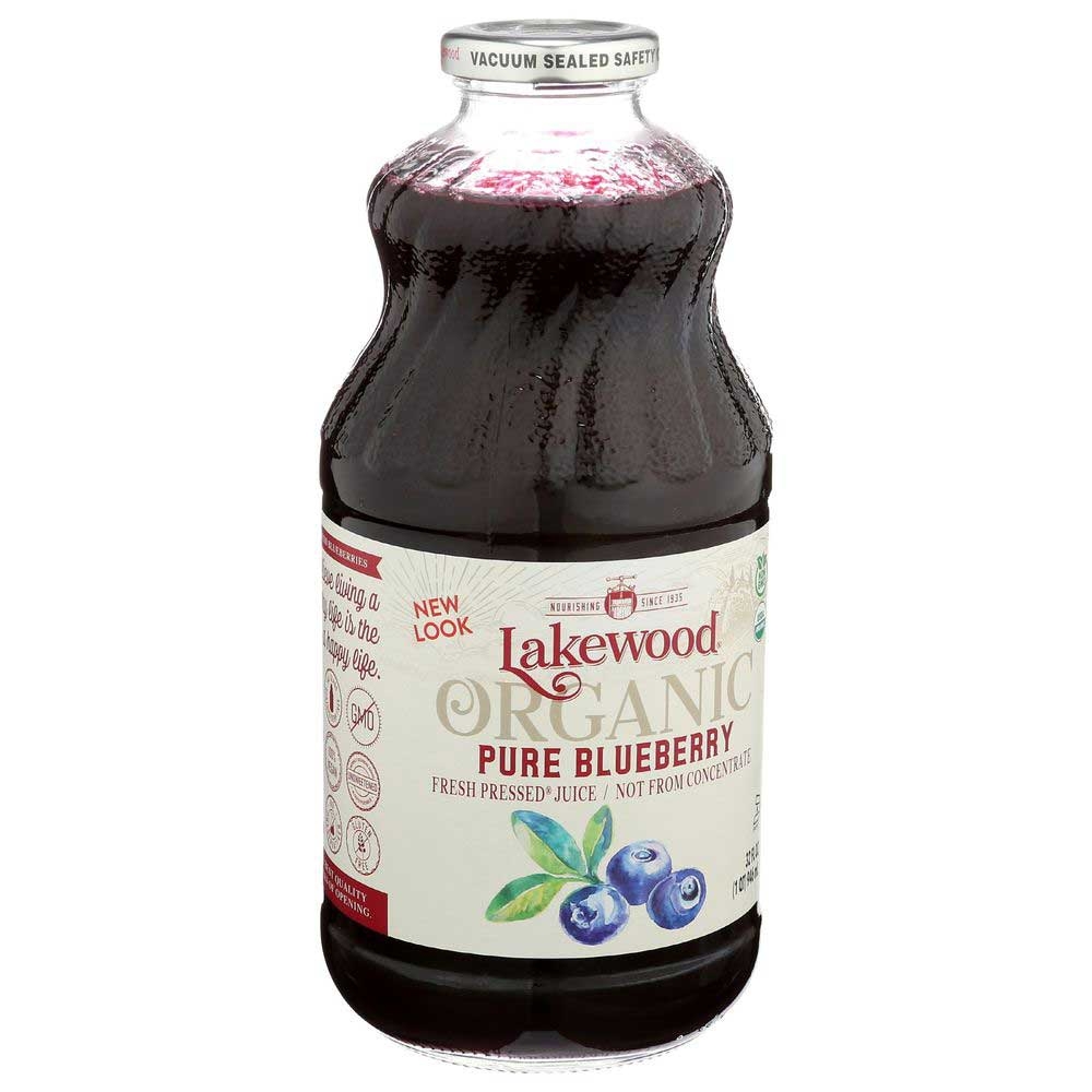 Lakewood Organic Pure Blueberry Juice, 32 Fluid Ounce -- 6 per case