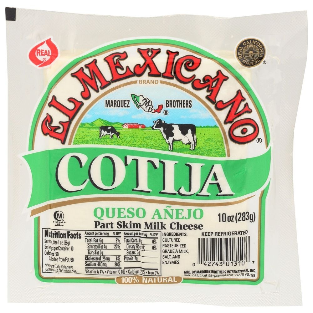 El Mexicano Queso Cotija Cheese, 10 Ounce -- 12 per case