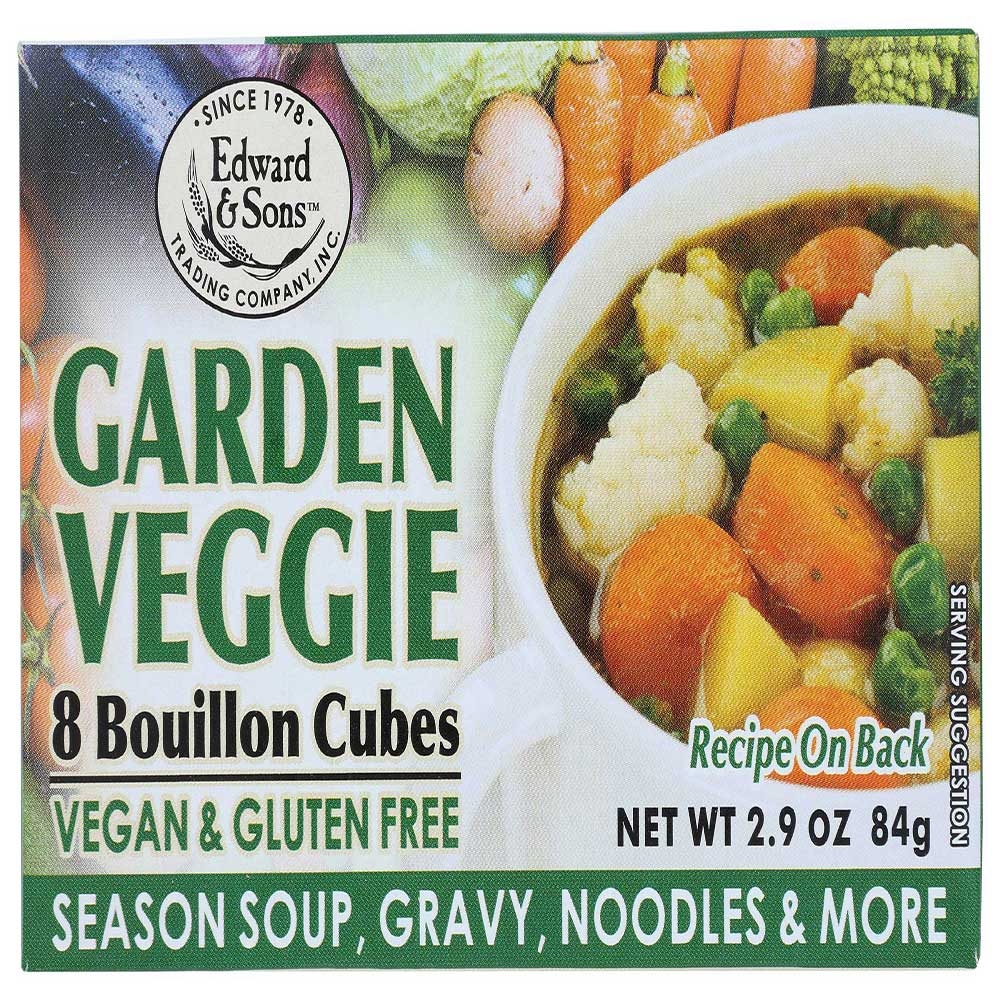 Edward and Sons Garden Veggie Bouillon Cubes, 2.9 Ounce -- 12 per case