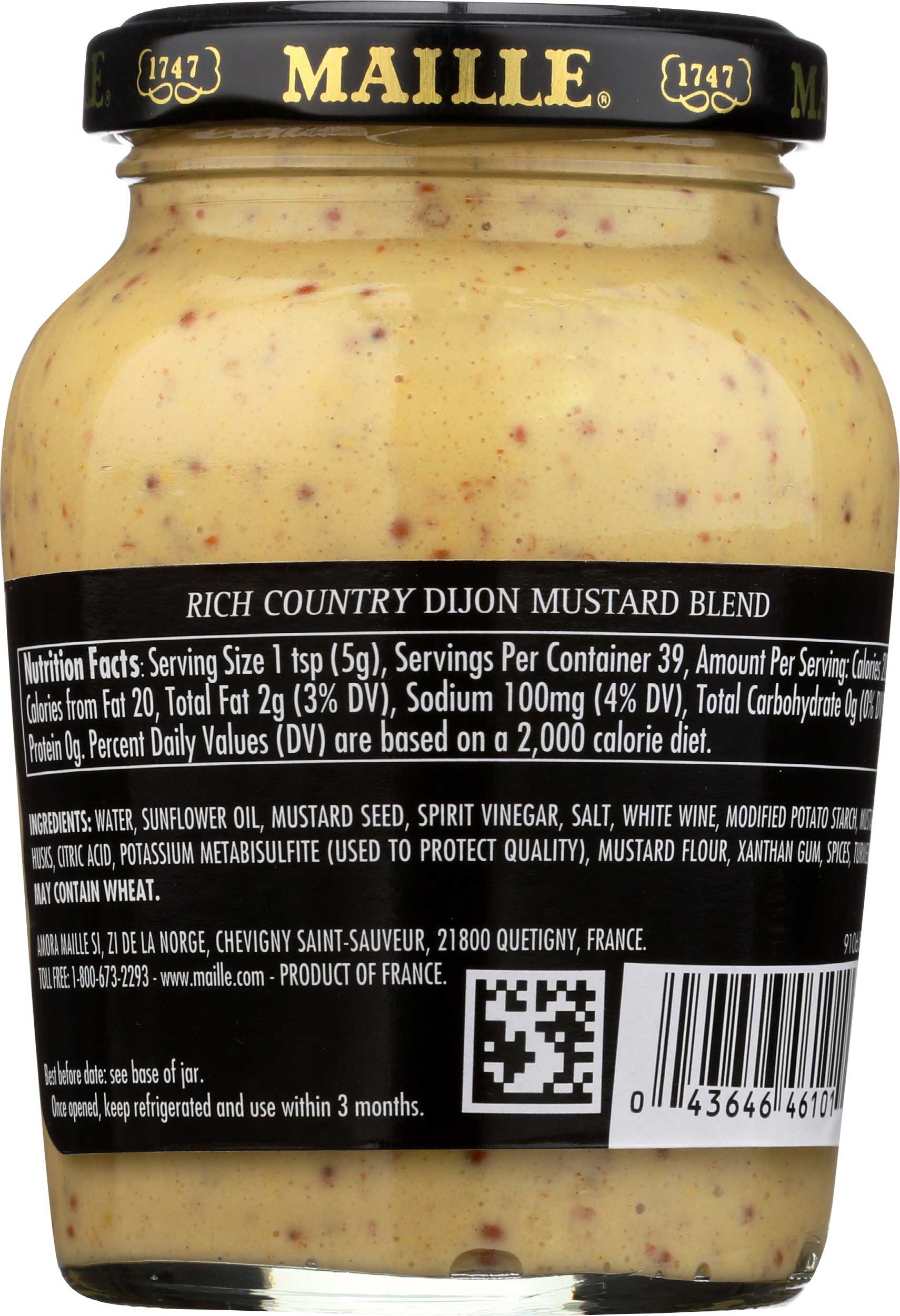 Maille Rich Country Dijon Mustard Blend, 7 Ounce -- 6 per case