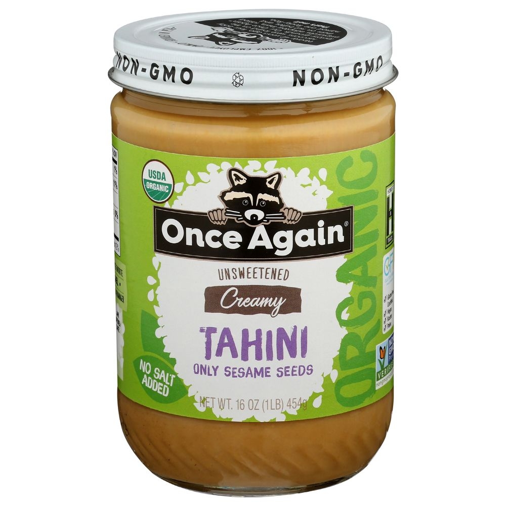 Once Again Organic Unsweetened Creamy Tahini, 16 Ounce -- 6 per case