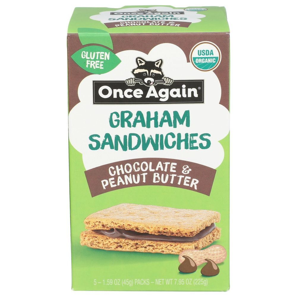 Once Again Chocolate and Peanut Butter Graham Sandwich, 7.95 Ounce -- 6 per case
