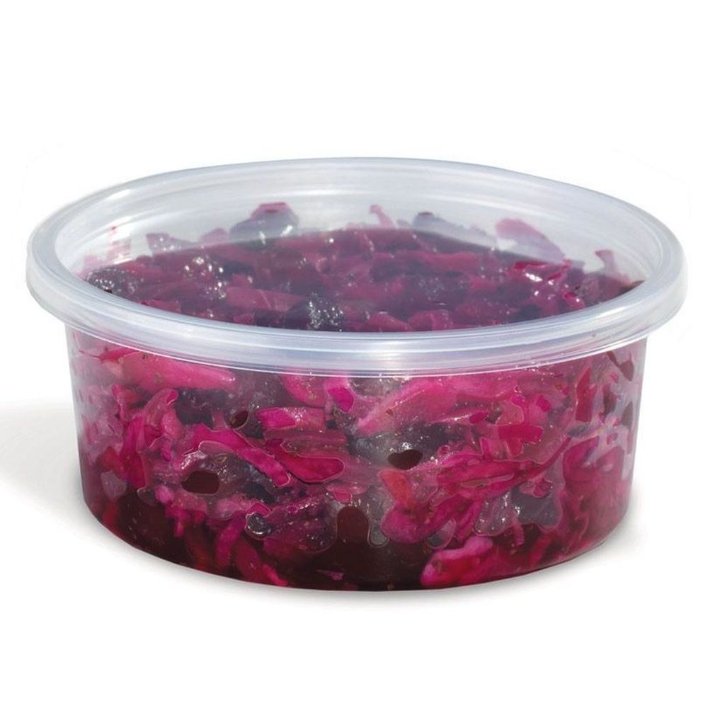 Placon Clear Polypro Round Deli Container, 8 Ounce Capacity -- 500 per case.